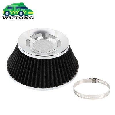 Black 3'' Inch 76mm High Flow Dry Air Filter Cold Air Intake Filter Mushroom Head