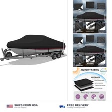 Heavy Duty 800D PU Waterproof Boat Cover, Tra...
