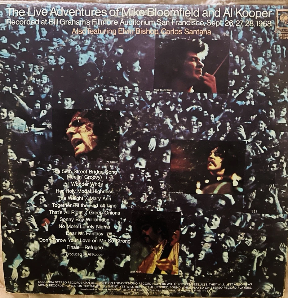 Mike Bloomfield And Al Kooper Lp KGP6 1969 Gatfld RED360 2eye 1A1B1D1G 1ST PRESS Foto 2 de 4