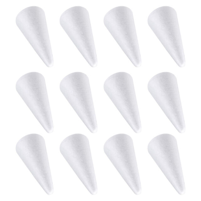 12pcs board cone for diy craft white polystyrene cone for christmas tree table