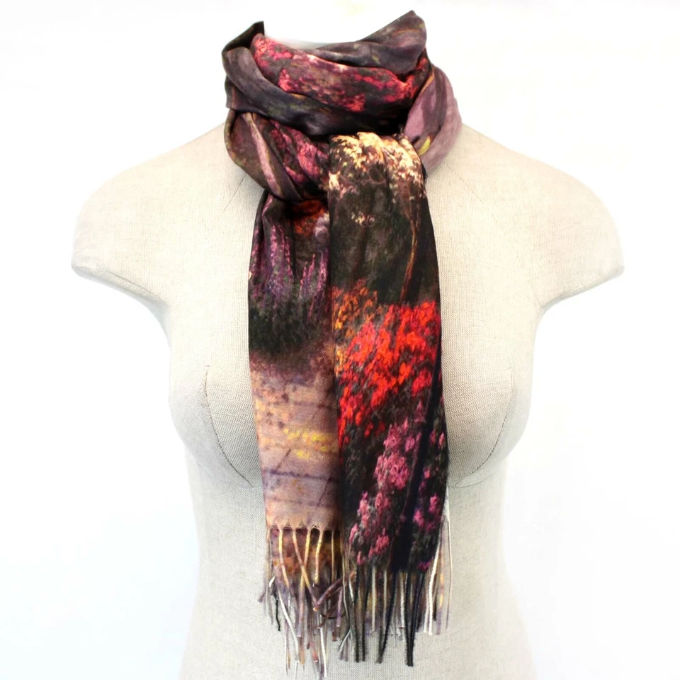 The Magic Scarf Company Rosa Jardín Estampado Cálido Suave Bufanda Otoño Invierno Foto 3 de 4