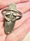 Vintage Navajo Turquoise Sterling Silver Ring Size 8.75 1.5”L — photo 4