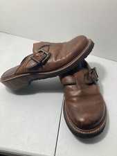 women  s earth shoe brown leather clogs size 8 1/2