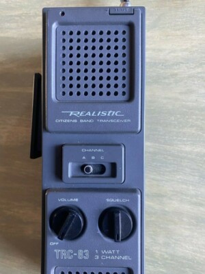 Vintage Realistic TRC-83 1 Watt 3 Channel Citizens Band