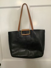 Old Trend High Hill Black Leather Tote - Eco-friendly - Pre-owned