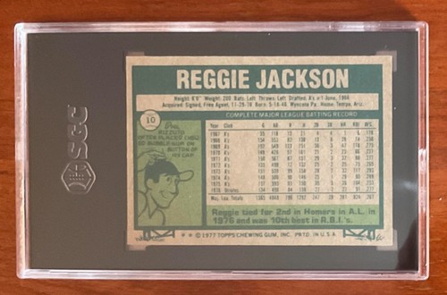 1977 Topps Reggie Jackson #10 New York Yankees HOF SGC 6.5 EX-MT+ - Picture 2 of 2
