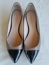 Franco Sarto Harold Capped-Toe Brown/ Leather Ballet Flats Women's Size US 7