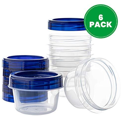 6 Pack 4oz Reusable Small Containers Salad Dressing Condiment Containers - Picture 8 of 8