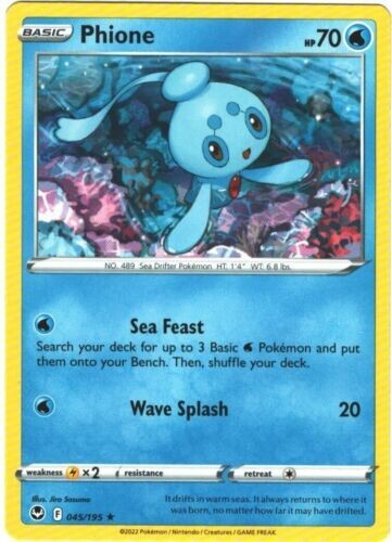 Phione 45/195 Silver Tempest Regular Rare Pokémon TCG
