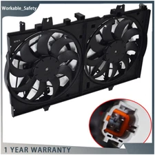 For 2014 2015 2016-2020Nissan Rogue 2.5L Radiator AC Condenser Cooling Fan