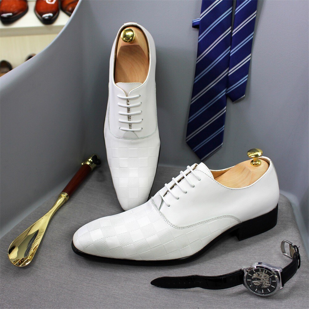 SAOLA Scarpe Oxford uomo moda suola gomma bassa pelle suola gomma scarpe da sposa