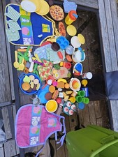 vintage fisher price food toy kitchen lot