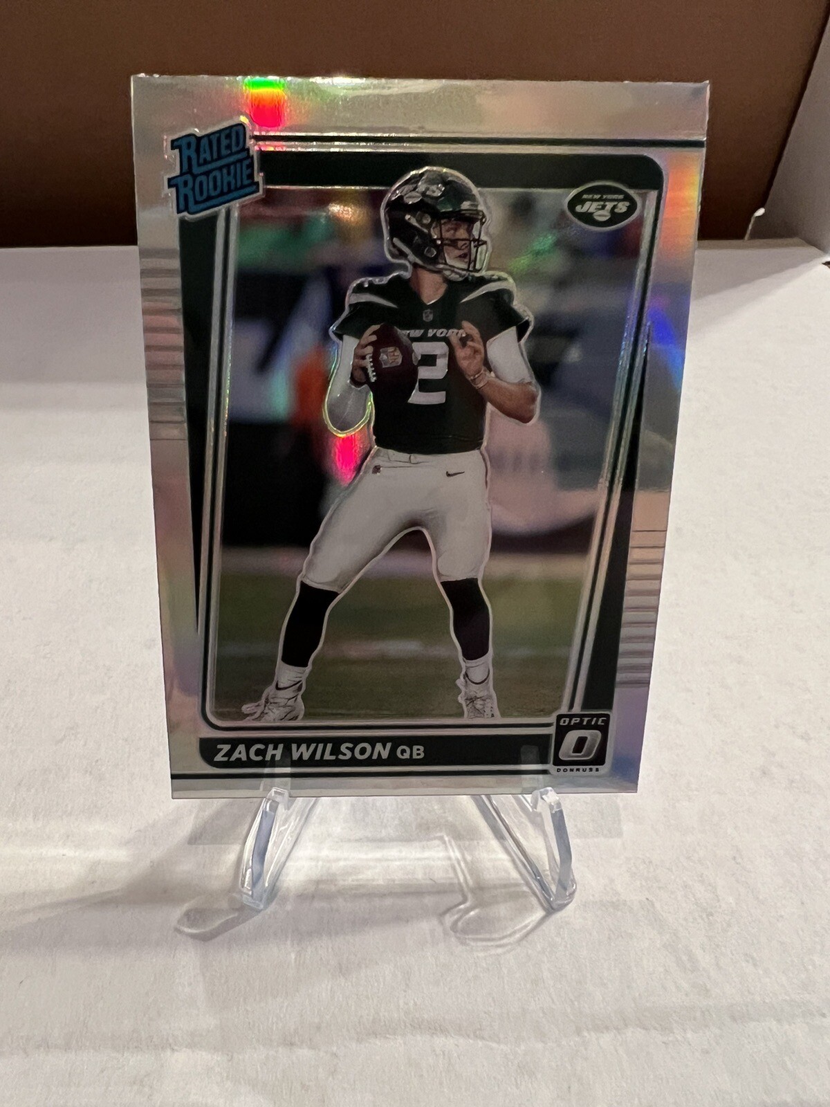 2021 Donruss Zach Wilson Optic Preview Holo Prizm Rated Rookie RC #P-252 L132