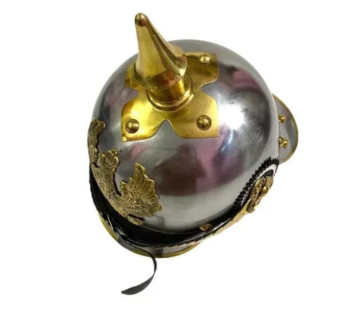 Medieval Roman Gallic Centurion Armor Helmet Silver Officer Helmet Wearable Gift - Picture 13 of 15