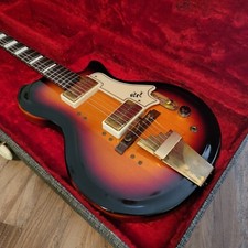 1959 Supro Rhythm Master Electric Guitar Sunburst Excellent W/ohsc Clean!!