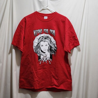 Port & Company Victoria Widow's Peak Freak Red T-Shirt Lisa Marie Varon XL New