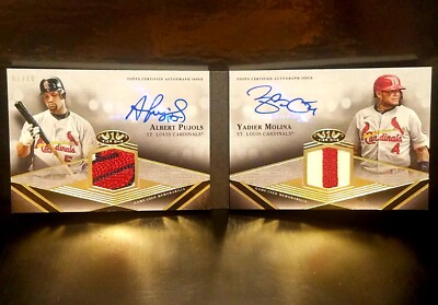 2022 Albert Pujols Yadier Molina Topps Tier One Dual Auto# 1/10 Retired Year/HOF