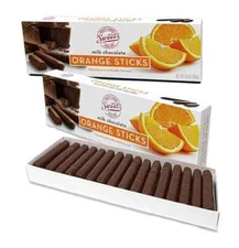 Sweets Candy Milk Chocolate Orange Sticks 2 Pack, Chocolate Orange Candy