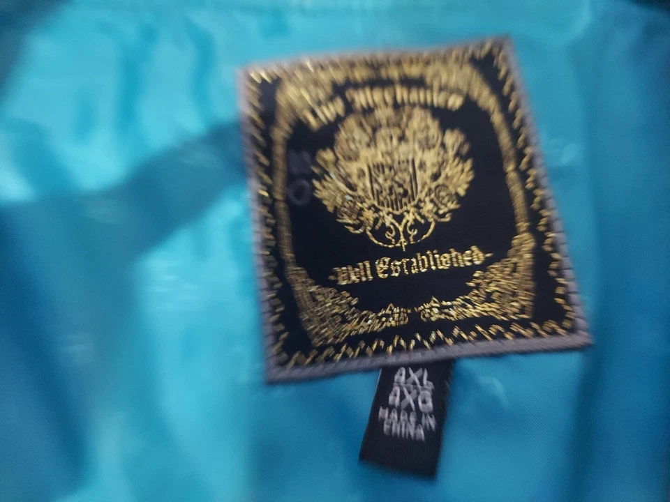 Chaqueta Live Mechanics Para Hombre 4XL Moto Victory Is Certain Streetwear Punk Azul Teal Foto 3 de 4