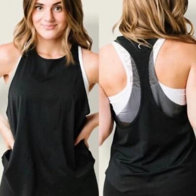 売れ筋商品|||ポエティックジャスティス カットソー トップス レディース Plus Size Mesh V-Back Sports Tank Top Navy Athletic Works Women's V-Neck Racerback Tank Top with Back