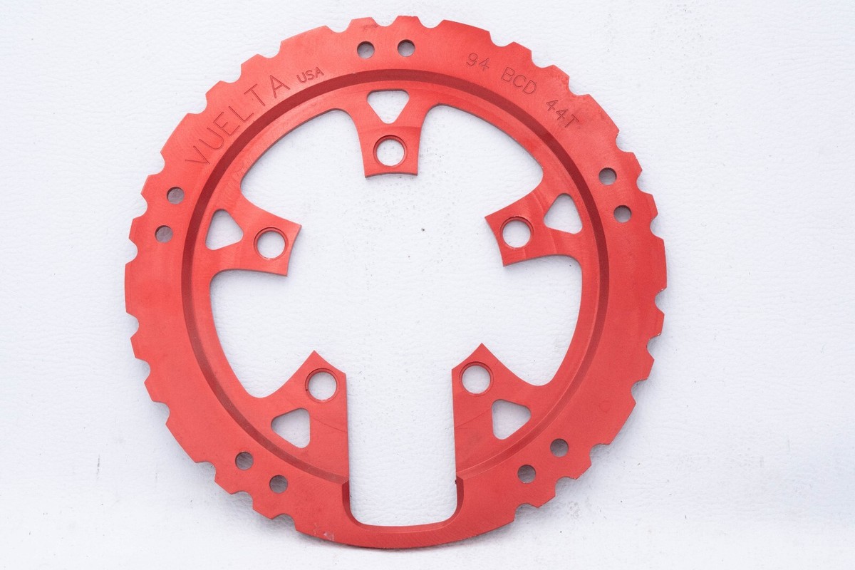 NOS VUELTA BMX CHAINRING CHAINGUARD 44T 94 BCD RED VINTAGE USA BMX