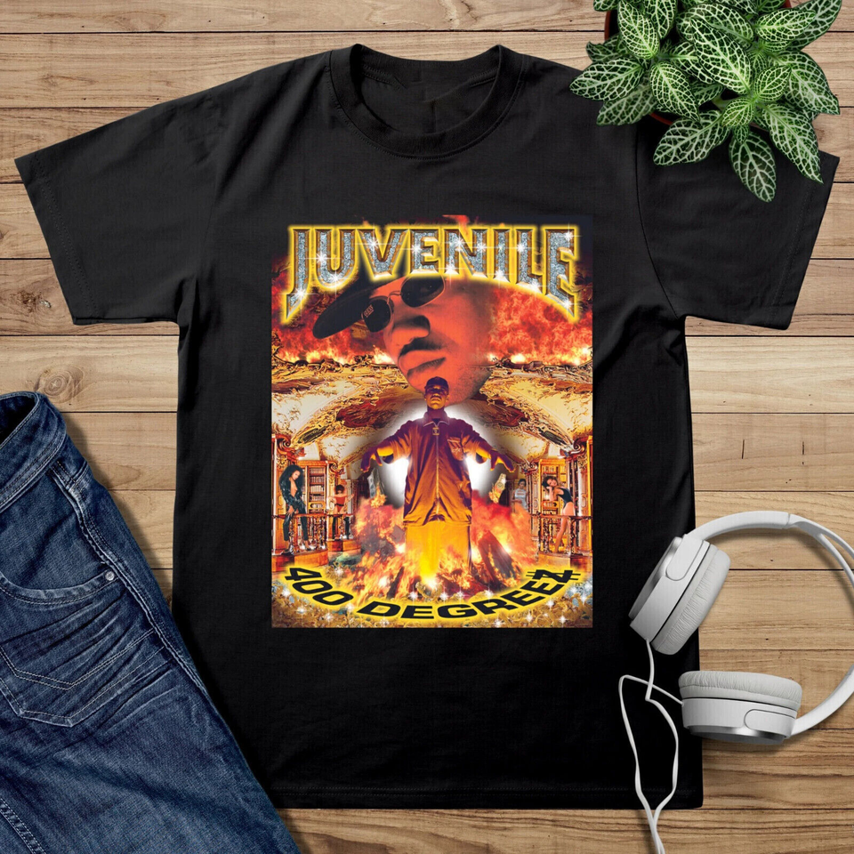 Juvenile 400 Degreez, Juvenile Shirt, Juvenile Cotton Black T 