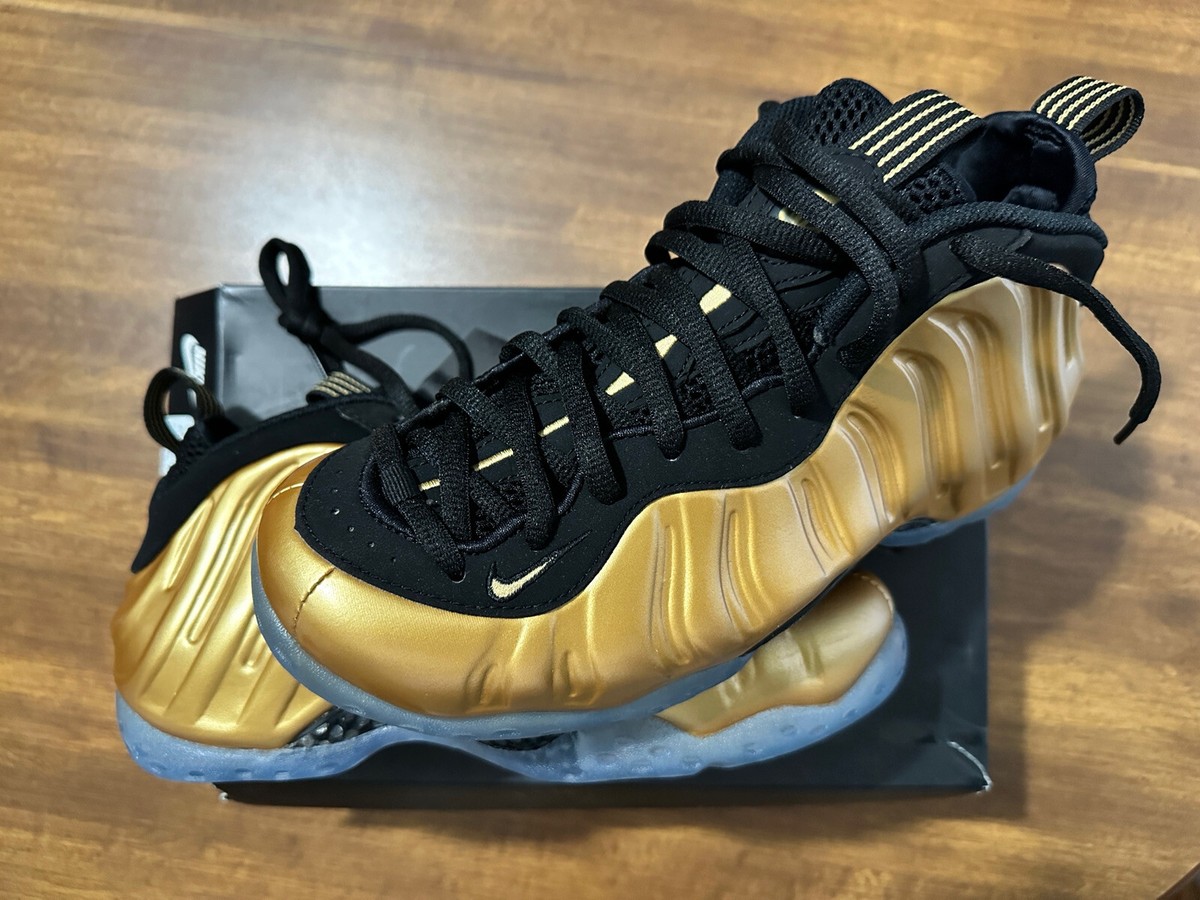 basketball shoes nike air foamposite one metallic gold