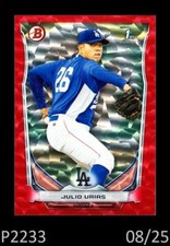 1-2014 BOWMAN PROSPECTS RED ICE PARALLEL JULIO URIAS DODGERS 08/25 #BP6 RARE