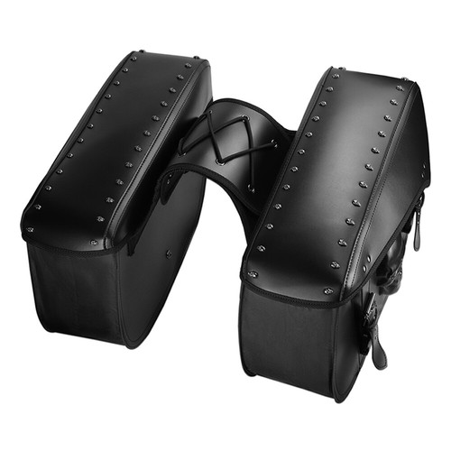 Travel Bag Skull Side Storage Bags Motorcycle Saddlebags Universal Saddle Bag - Picture 5 of 15