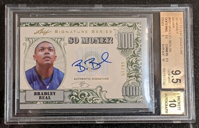 2012-13 Leaf Signature So Money! Silver Bradley Beal /99 BGS 9.5