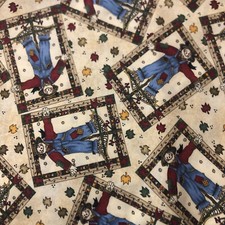 Cotton Quilt Fabric Debbie Mumm Scarecrow Fall 2 Yards Craft Material 21