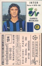 PANINI FOOTBALLERS 1979/80 * STICKER FIGURE N.124 * INTER, EVARISTO BECCALOSSI * NEW