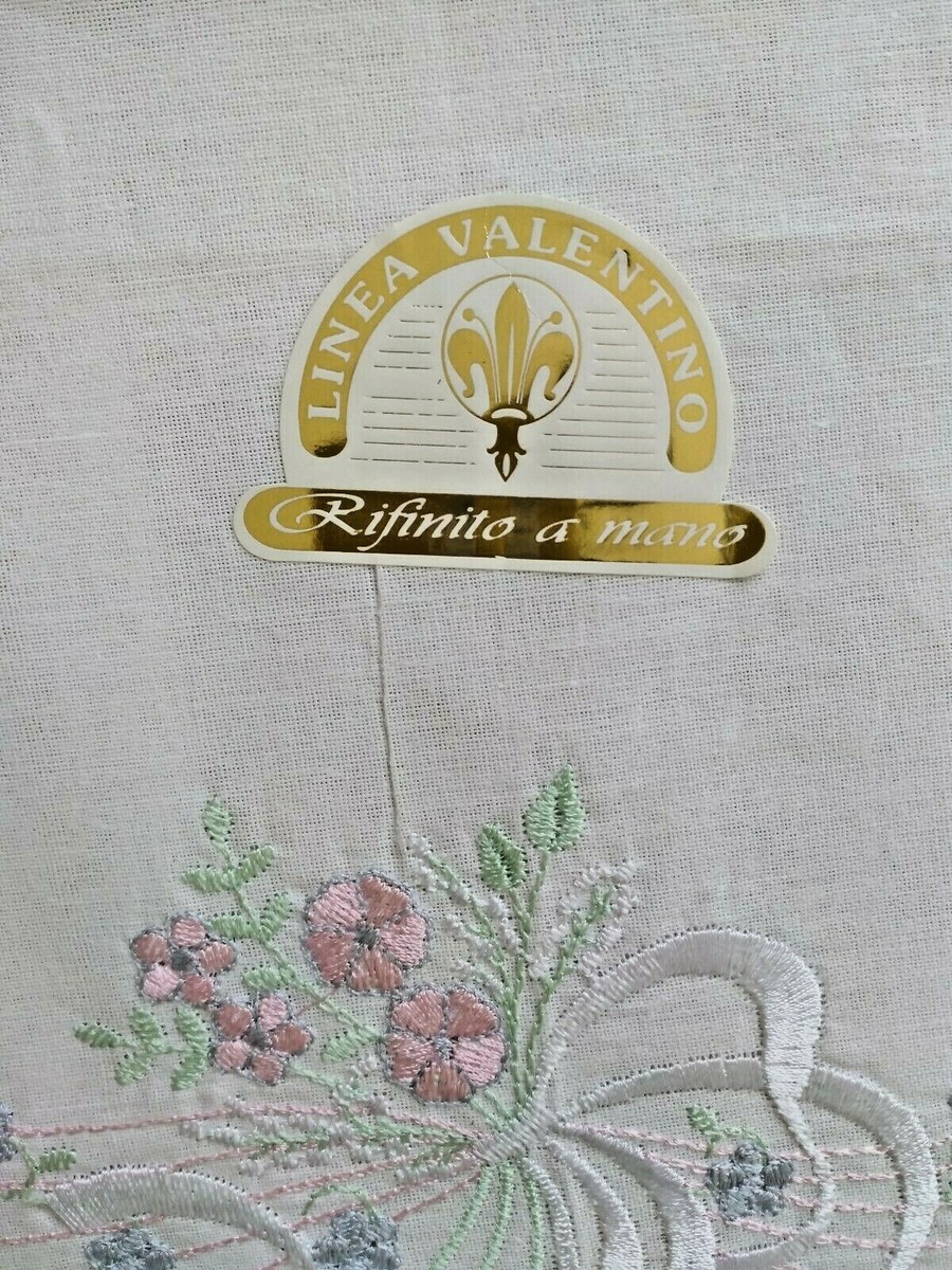 ENA VALENTINO ITALY ペイズリー掛け布団 Valentino Italy Cotton Embroidered Complete Bedding Set Twin | eBay