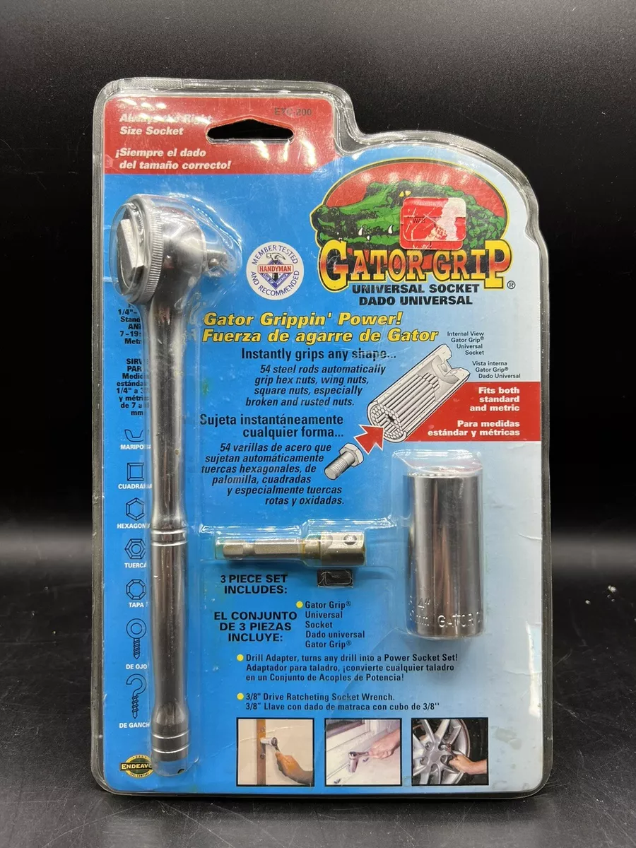Original GATOR GRIP Universal Socket 3 Piece Set 3 8
