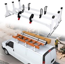 800lbs No Drill Van Roof Rack For Chevy Express 150025003500 Gmc Savana Steel