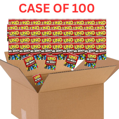 Case of 100 Mattel Games UNO Show  em No Mercy Card Game for Kids FAST SHIPPING!
