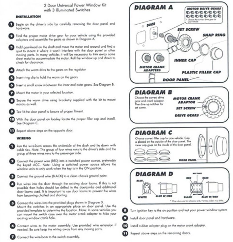 1967 - 1981 年科迈罗电源窗套件科迈罗电源窗转换套件 — 第 4/4 张图片