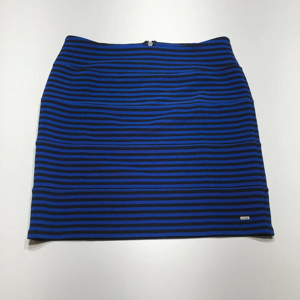 Falda rosa Victoria's Secret para mujer talla pequeña azul negro a rayas vendaje ceñido al cuerpo Foto 2 de 4