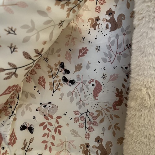 H&M Faux Fur Vest Light Beige Unicorn Fawn Woodland Lining Girls Size 6X-7 - Picture 6 of 10