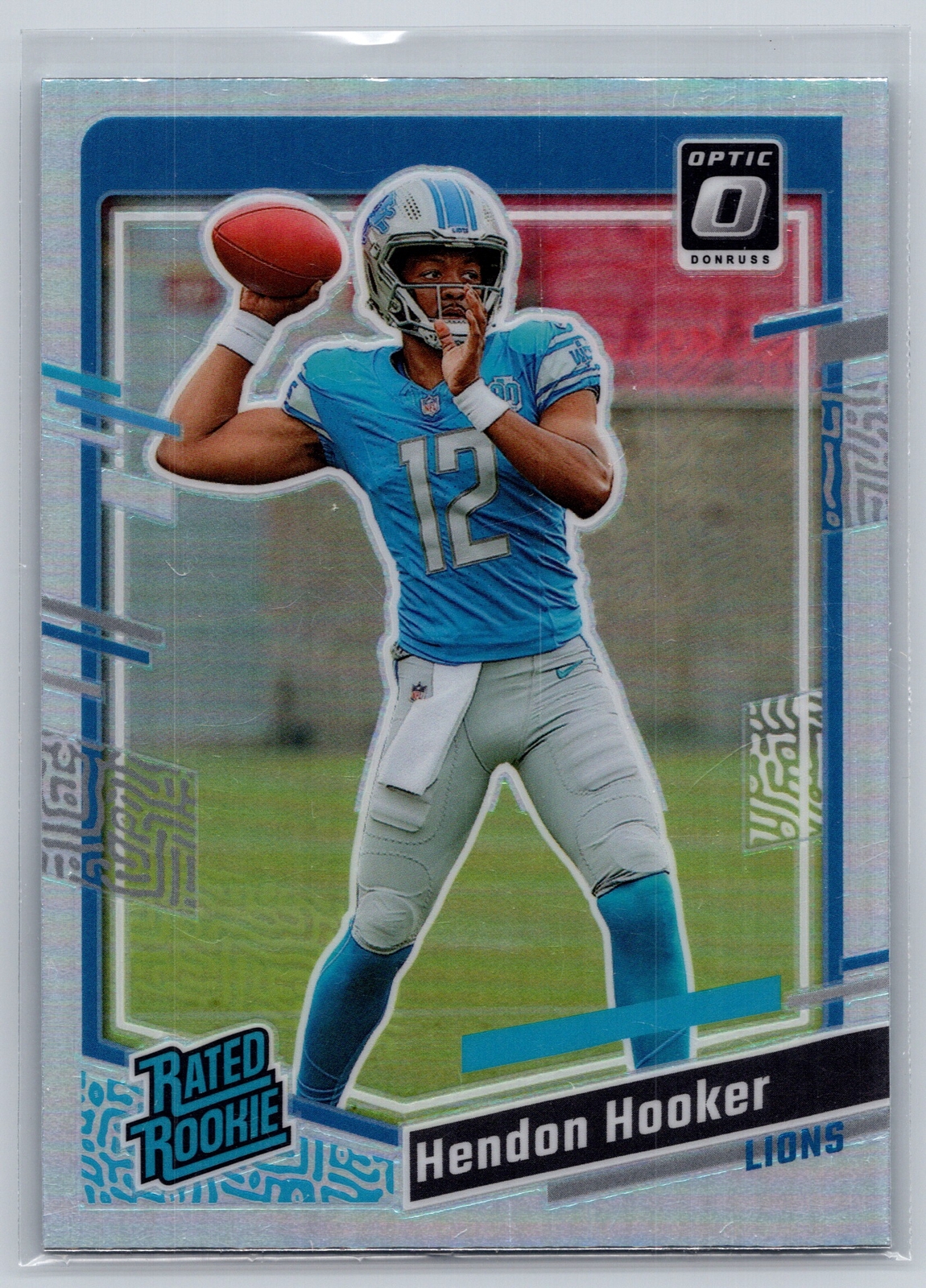2023 Donruss #329 Hendon Hooker Optic Rated Rookie Preview Holo Prizm