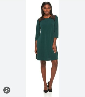 dark green swing dress Sasha Swing Dress in Dark Green  Glamour Bunny