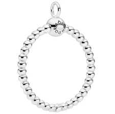 Pandora Sterling Silver Moments Medium Pave O Pendant 399106C00