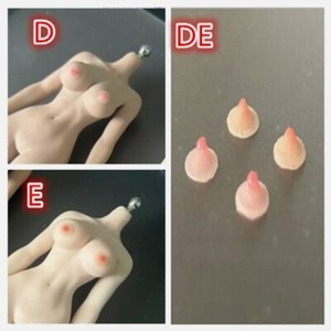 1:12 Silicone Nipple Breast Bust Patches For 6in Female TBL Figure Doll No Glue