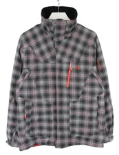 PEAK PERFORMANCE Maroon C Jacket Men's LARGE Skiing Padded Plaid Snow Skirt