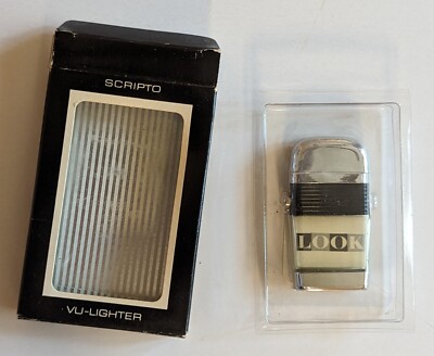 1960 s Look Magazine Scripto Vu Lighter New in Original Box and Packaging