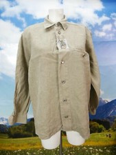 Size L costume shirt Alpenland beige linen Edelweiss buckle costume shirt TH1925