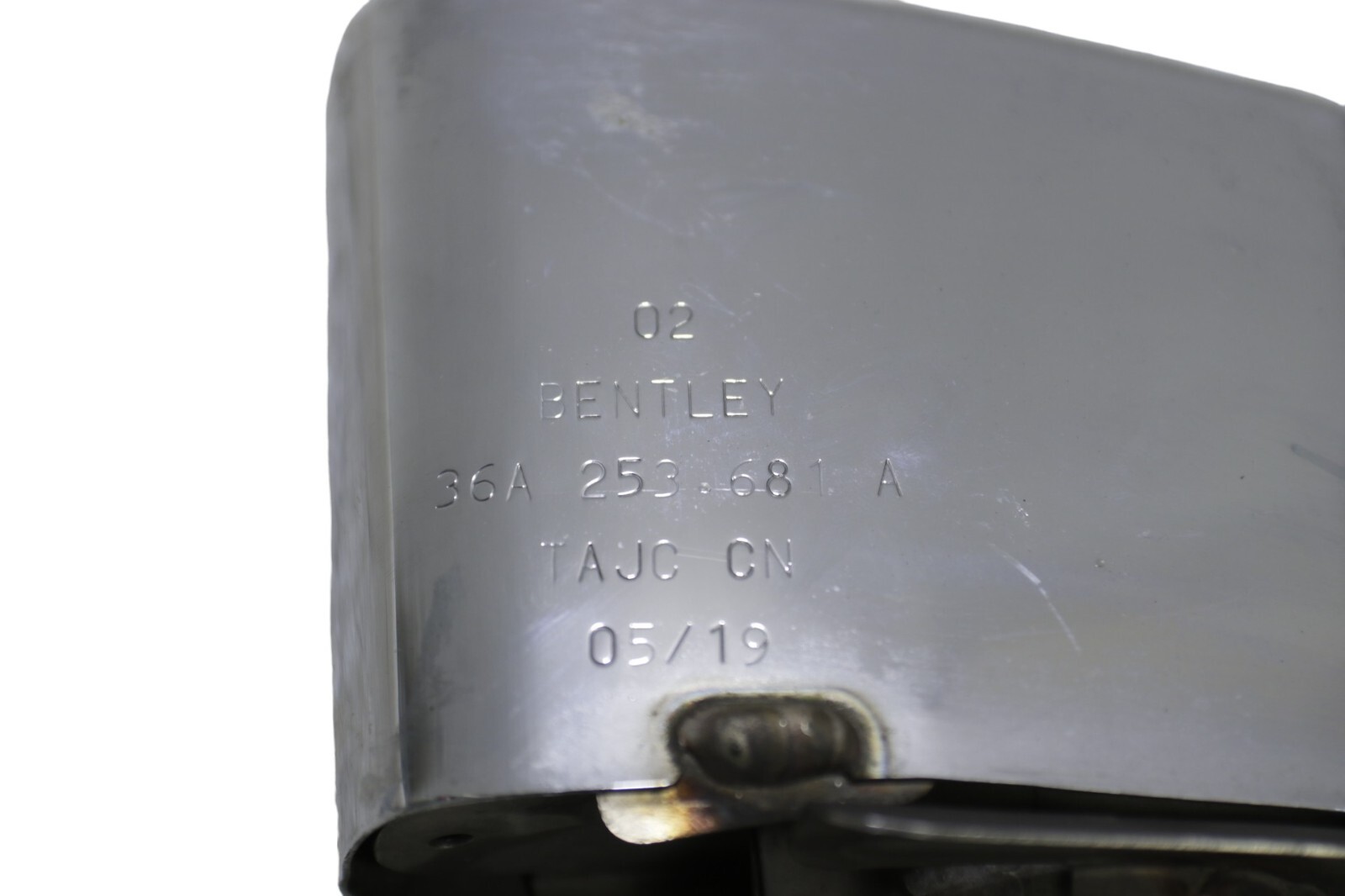 Bentley Bentayga Rear Left Lower Chrome Exhaust Tail Pipe 2017 - 2020 OEM