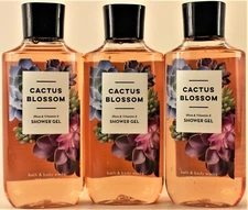 QTY 3 - Bath & Body Works CACTUS BLOSSOM Hair Face Body Wash Shower Gel 10oz