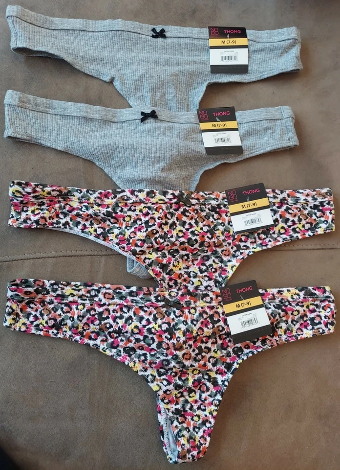 No Boundaries Cotton Thong Panties Underwear Lot Size XS/S/M/L/XL/2XL-XXL/3XL - Image 3 of 4