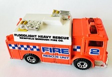 Matchbox 1991 Mack Auxiliary Power Truck Newfield Borough Fire Co Floodlight HR2